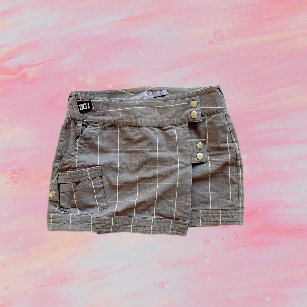 90s Journeys Mini Wrap Checkered skirt